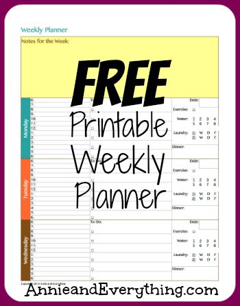 ***Free***Weekly Planner