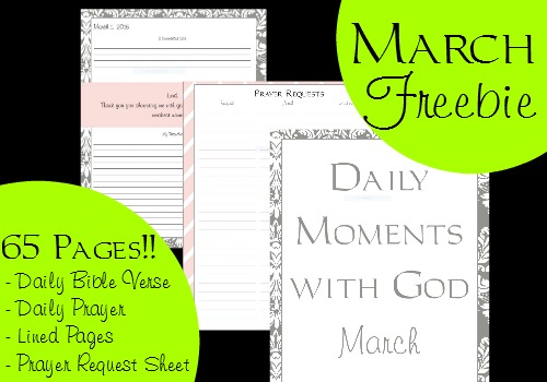 Moments with God March Freebie