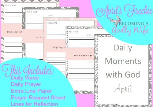 Daily Moments with God April Freebie