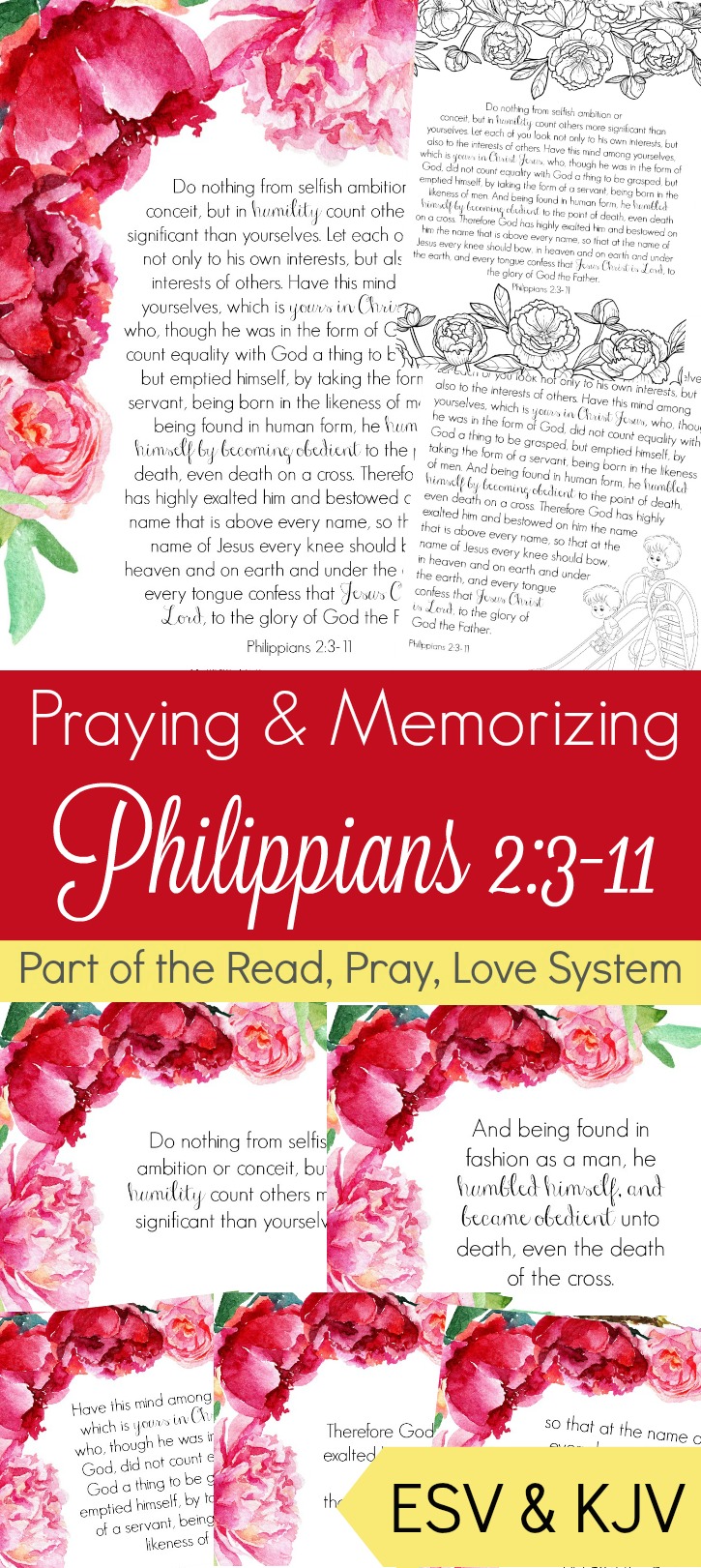 Thinking of Others (Praying and Memorizing Philippians 2:3-11)