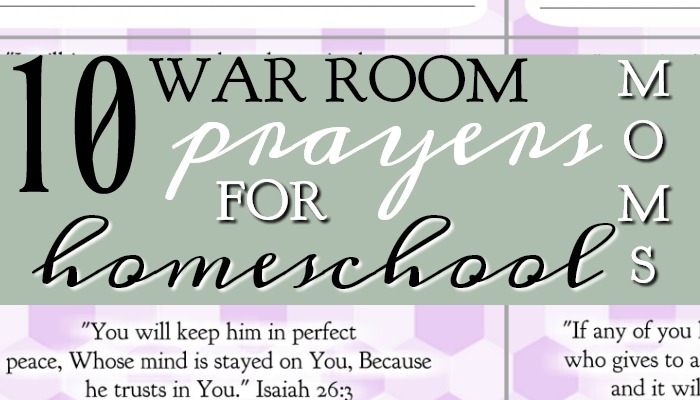 War Room Printable Prayer Cards for Homeschooling Moms