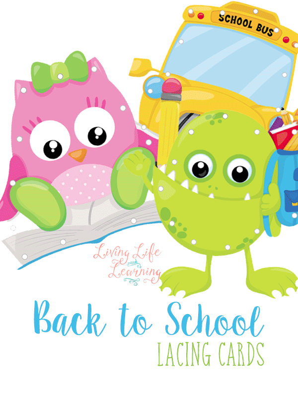 Back to School Lacing Cards