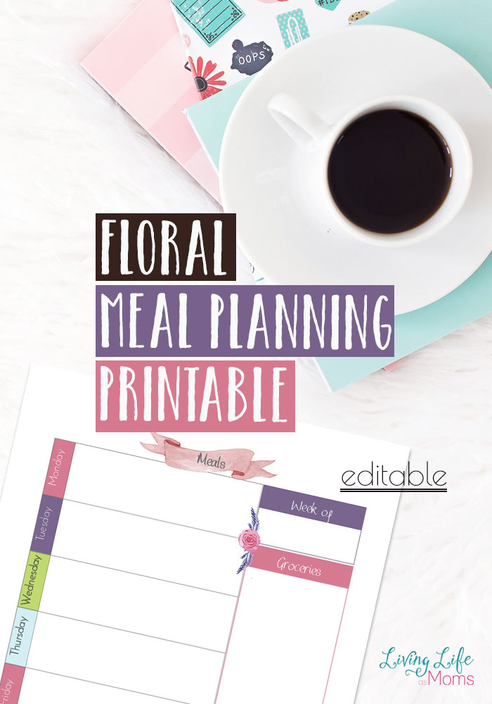 Floral Meal Planning Printables